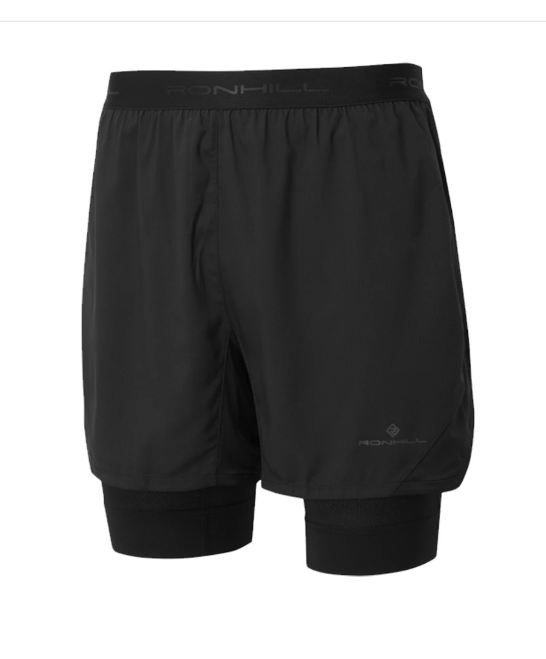 Ronhill Men's Tech Revive 5" Twin Black Shorts (RH-005466)