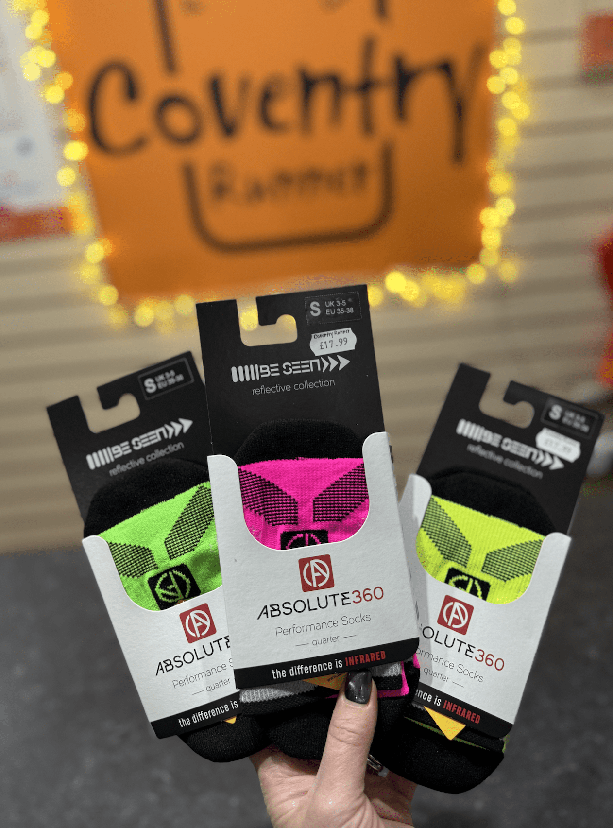 Absolute360 "Be Seen" Reflective Running Socks